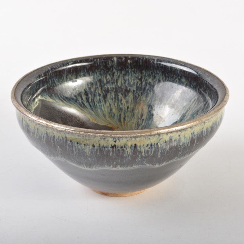 中国　窯変　天目茶碗　時代箱付　N　6511