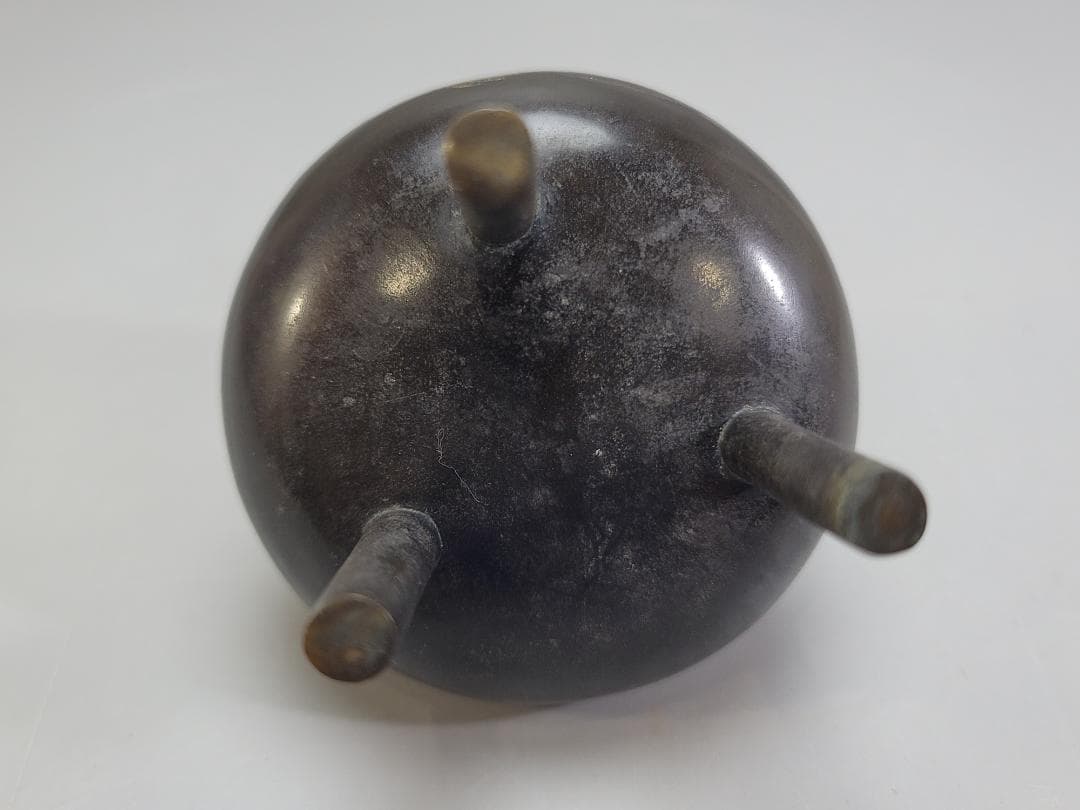 古銅 鳳紋 金銀象嵌 香炉 DT509