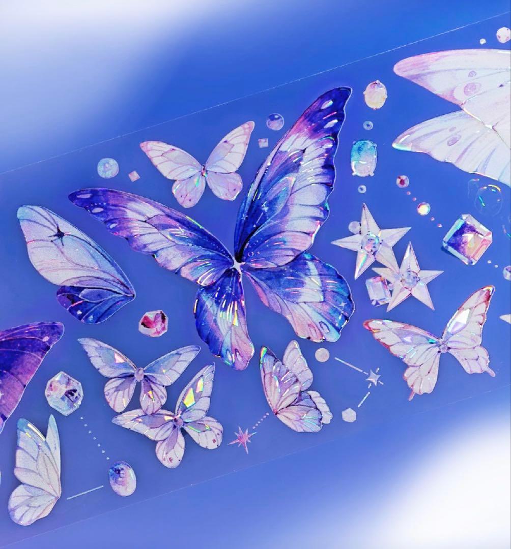 海外マスキングテープ巻売り 蝶衣 装飾マスキングテープ人物マステ