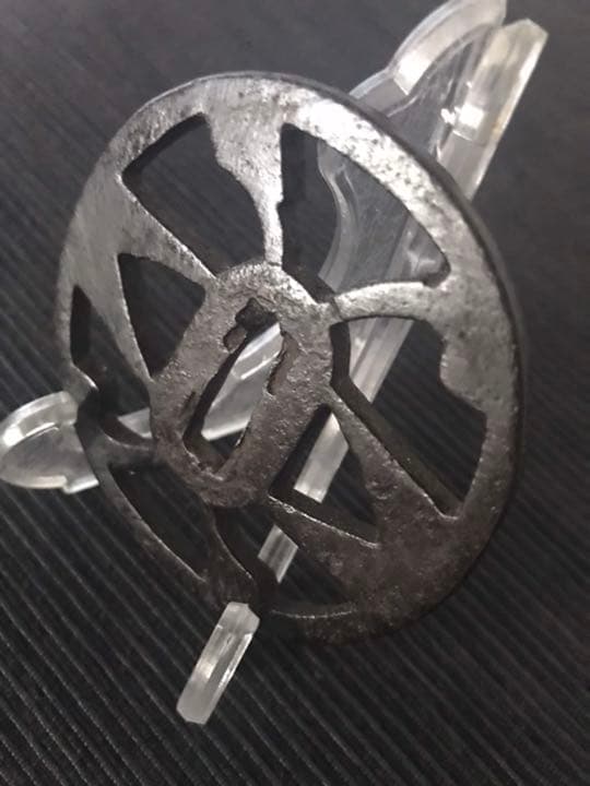 鍔　尾張鍔　風神雷太鼓　大刀用鉄鍔　古鍔