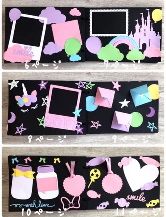 オリジナルアルバムオーダーページ、アルバムクラフト素材、アルバム仕掛け