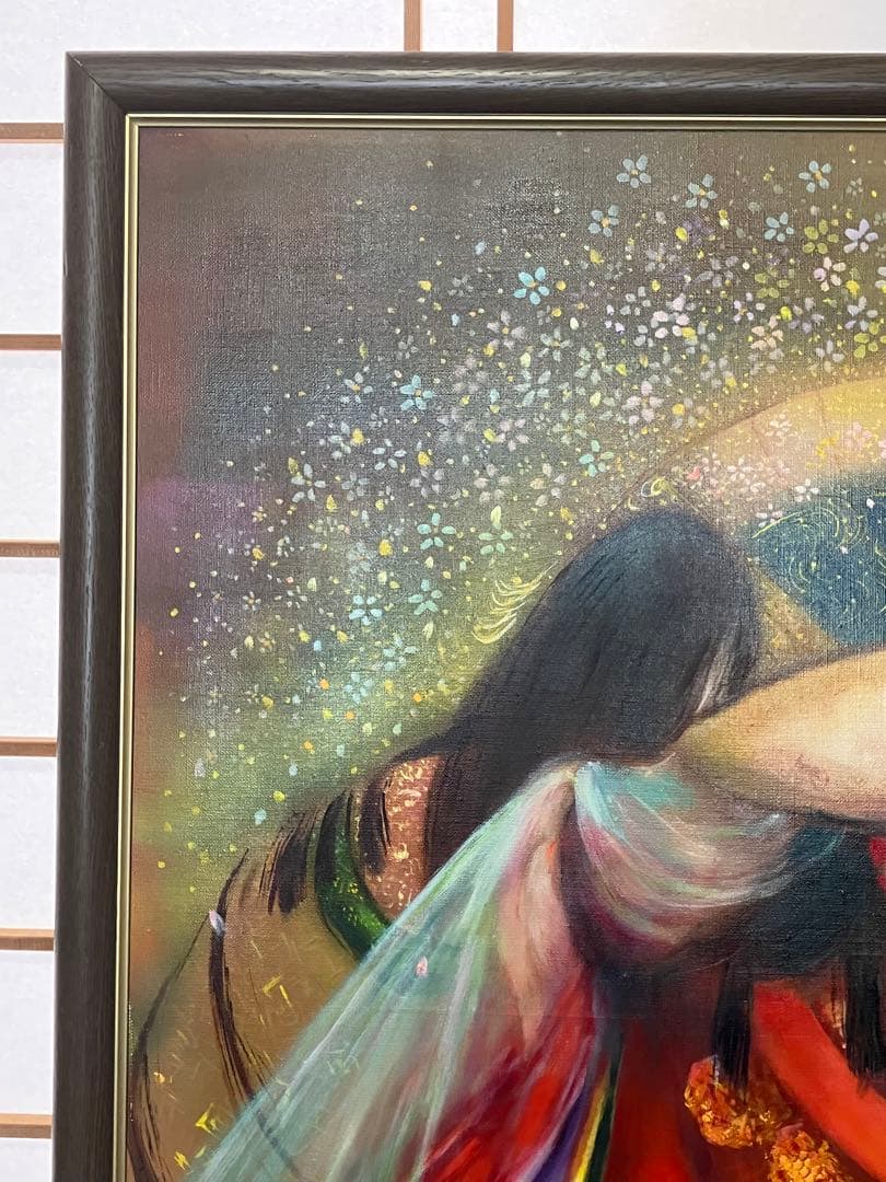 諸川たま子 惜別 源氏物語 日本画 絵画 油絵 油彩画