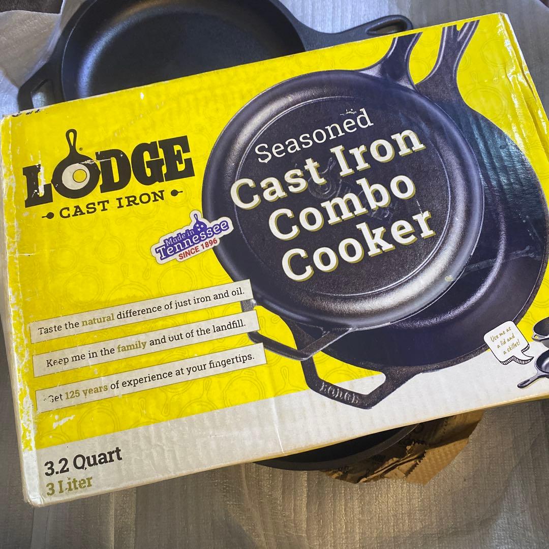 【新品シーズニング済】LODGEコンボクッカー10 1/4インチ 直径26cm