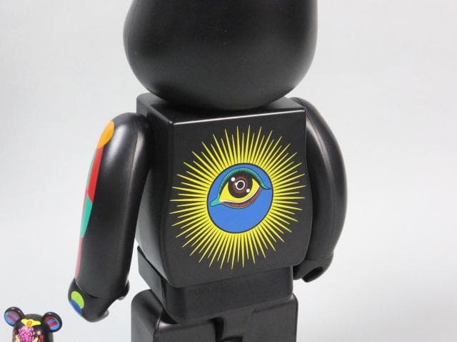 現代美術 田名網敬一『100% & 400%MEDICOM TOY黒』0127C