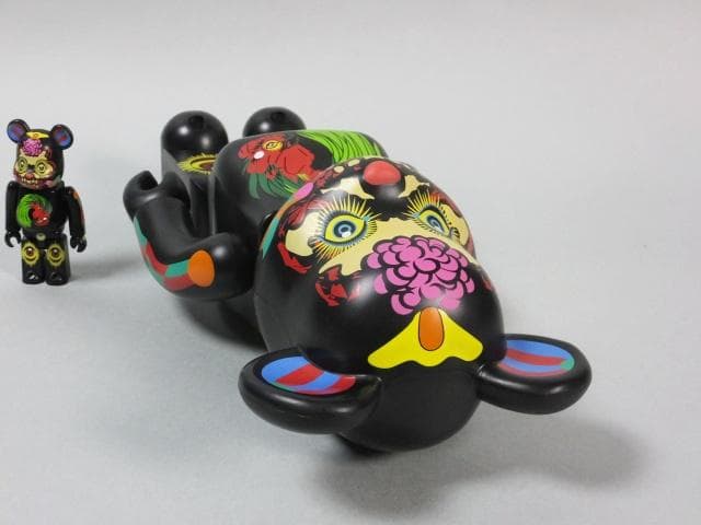 現代美術 田名網敬一『100% & 400%MEDICOM TOY黒』0127C