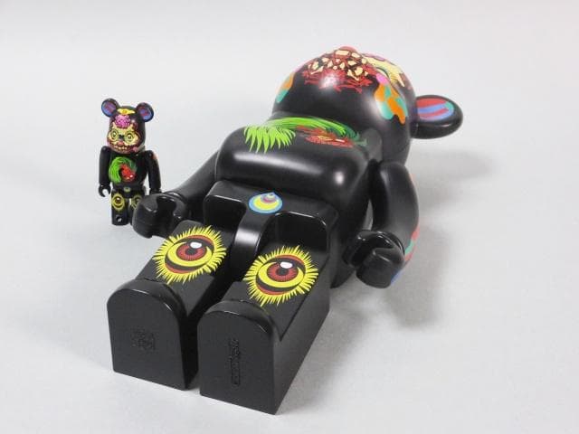 現代美術 田名網敬一『100% & 400%MEDICOM TOY黒』0127C