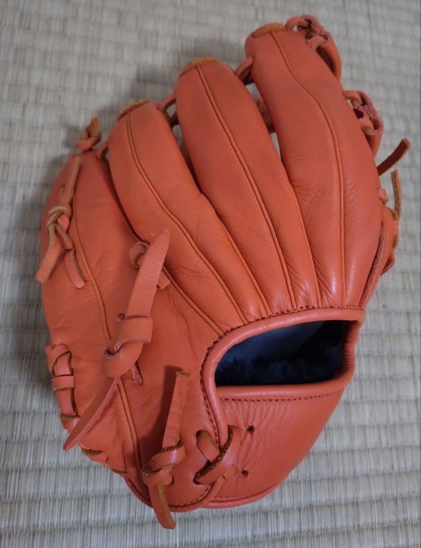 【2個セット・美品】asics 野球グローブ 赤黒＆オレンジ