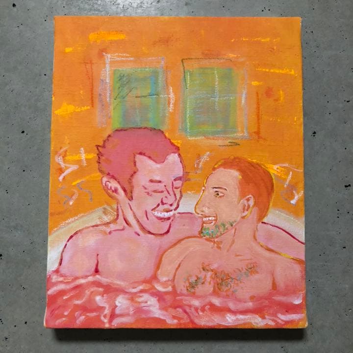 絵画 Sunset Bathtime