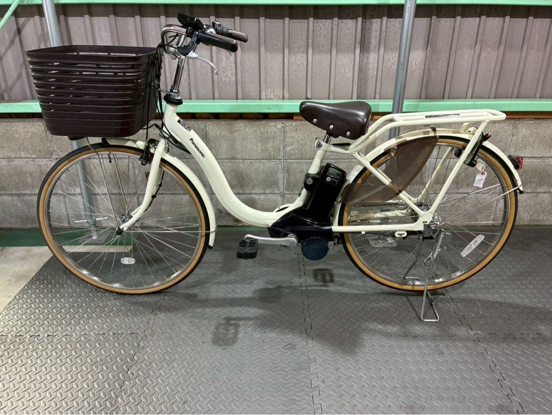 №8683 電動自転車 パナソニック　ビビSL 26インチ ホワイト✨極上美品✨