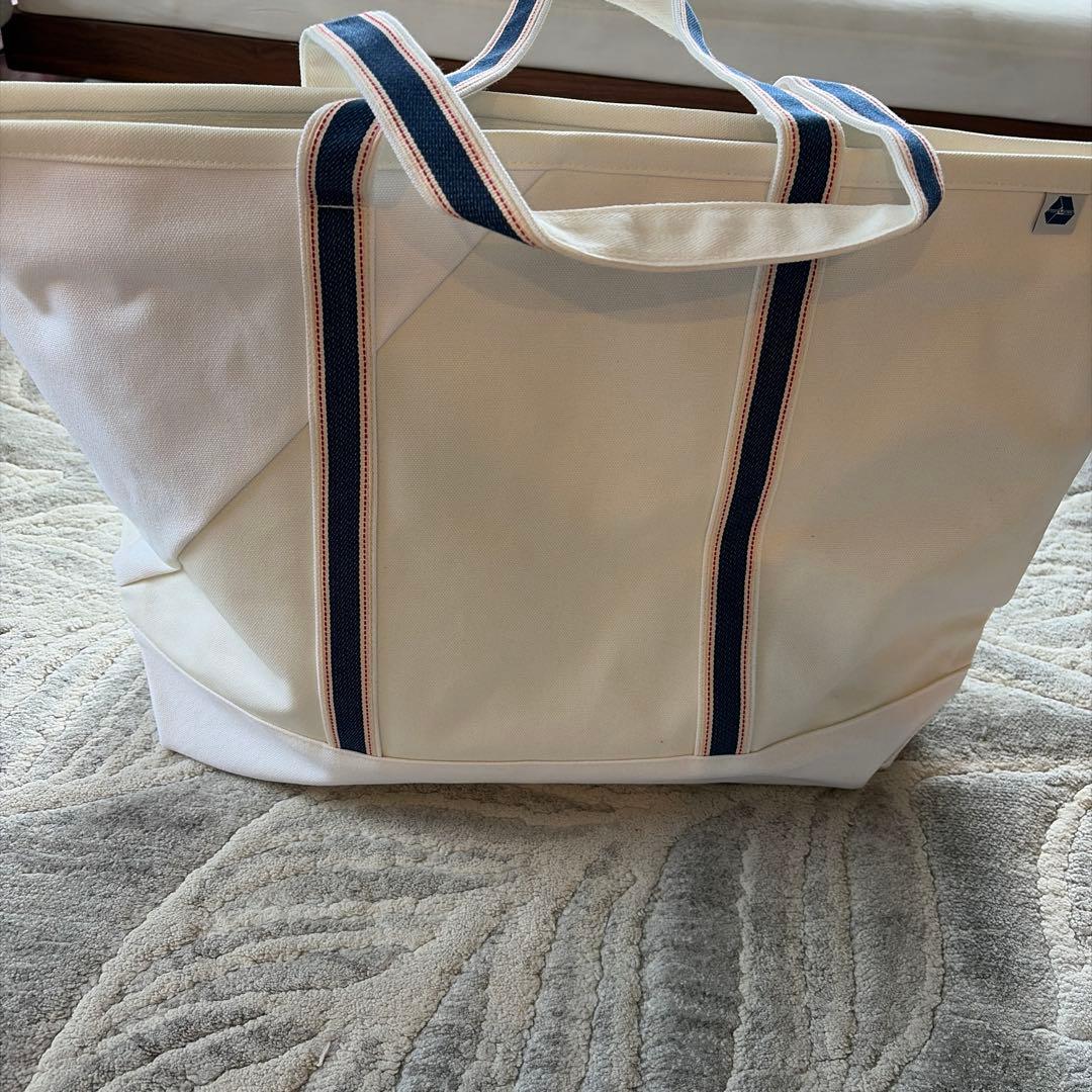 ホワイトトートバッグ　キャンバス生地バック　ゴルフキャリーバッグ