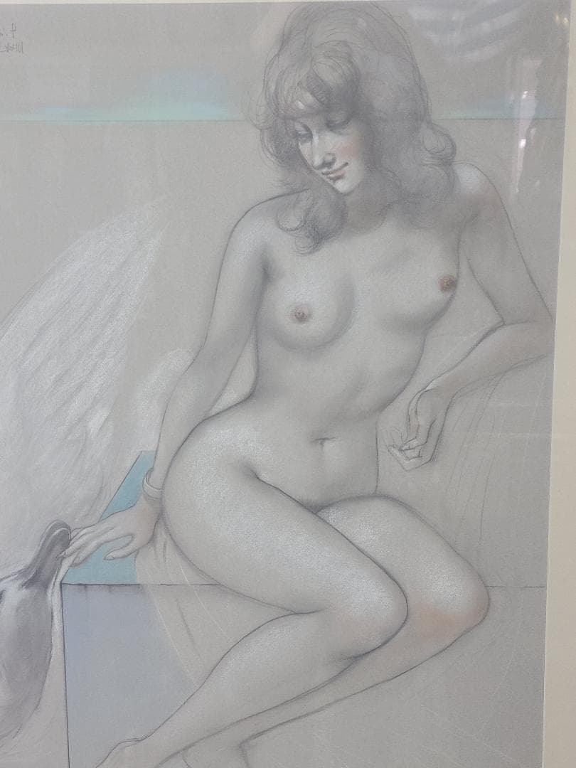 1974 古沢 岩美 パステル画20号