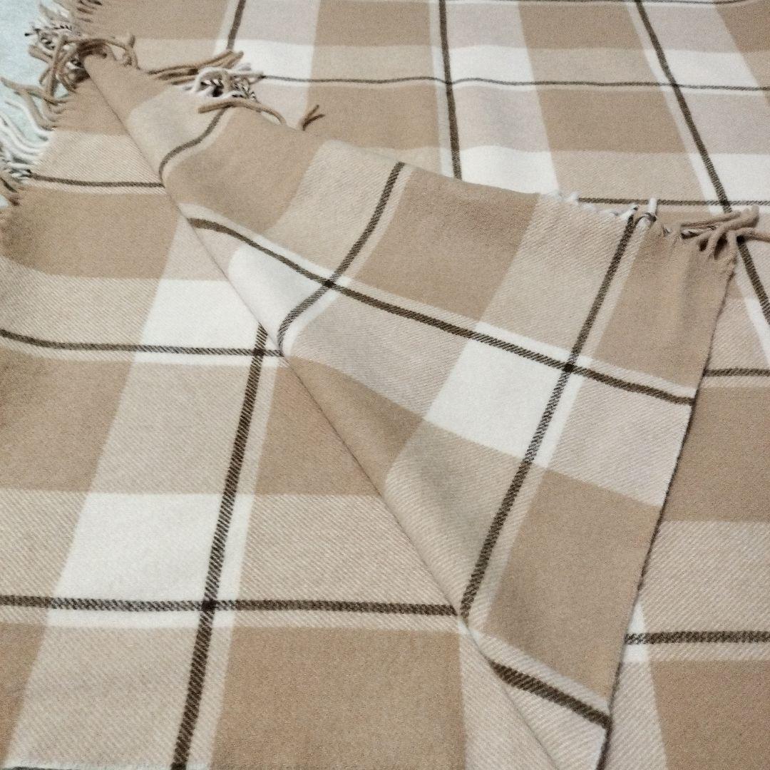 【新品】Johnstons　カシミヤ混ウール高級ブランケット　イギリス製