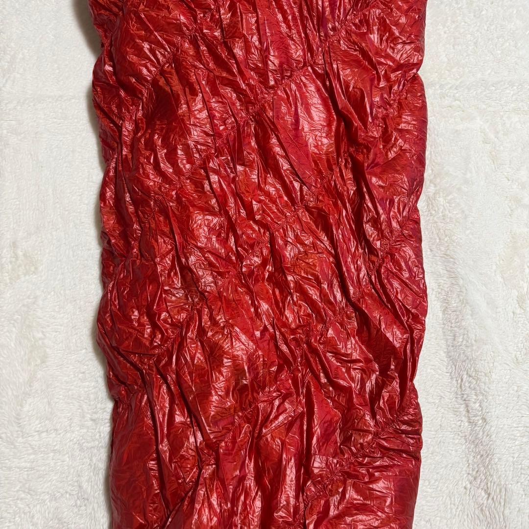 極美品モンベル800FP ダウンハガー800 #3 R/ZIPシュラフ　レッド