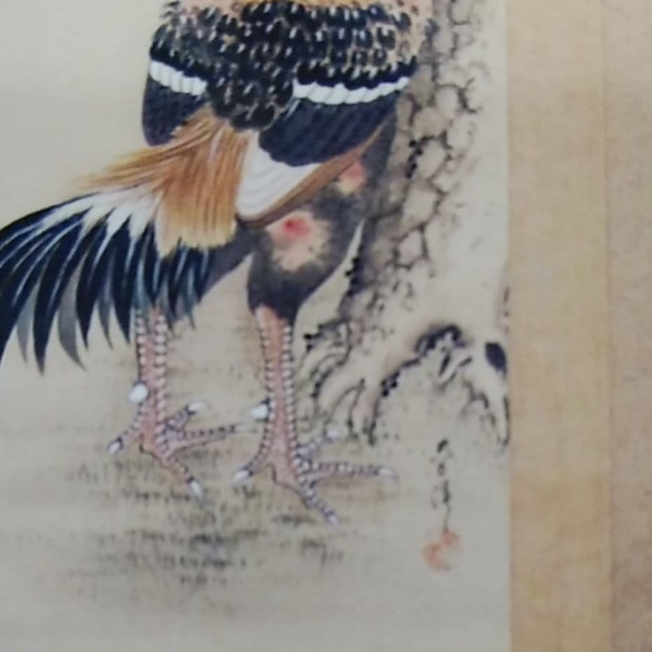 掛け軸 古い！縁起物勝負ドリ