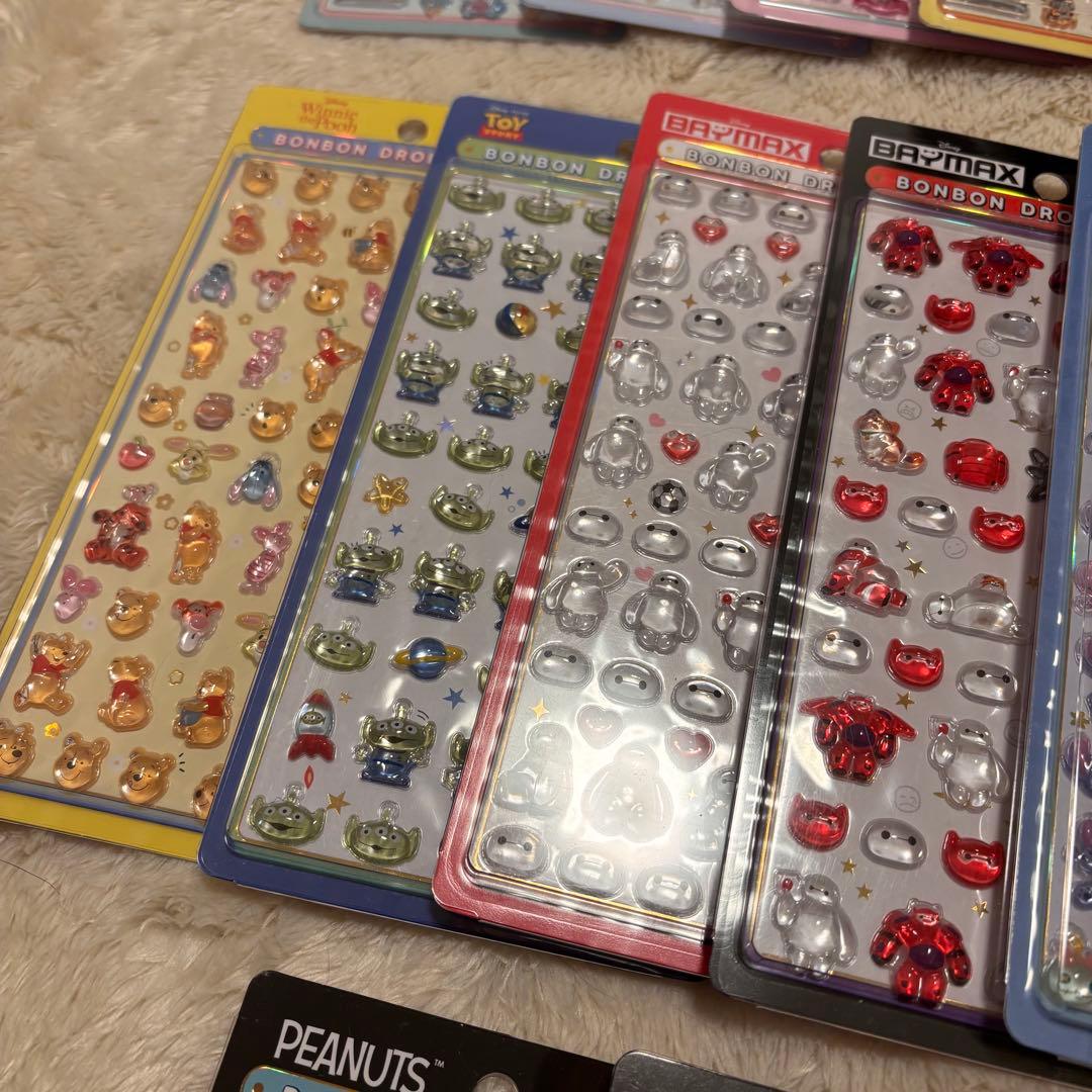 ボンボンドロップシール　mini コンプリート　ディズニー　サンリオ　スヌーピー