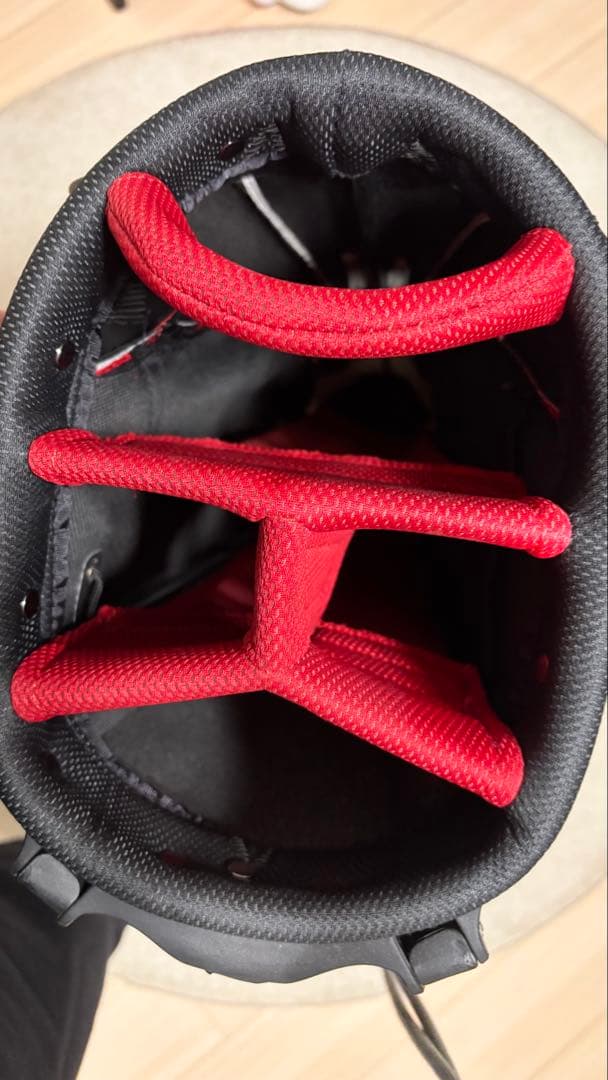 Nike ゴルフキャディバッグ 黒/白/赤