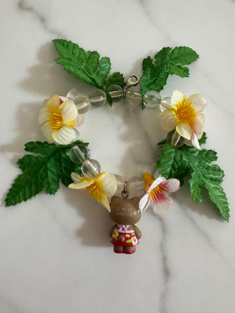 ハローキティ　沖縄限定　ガングロキティ　ストラップ　希少　レア