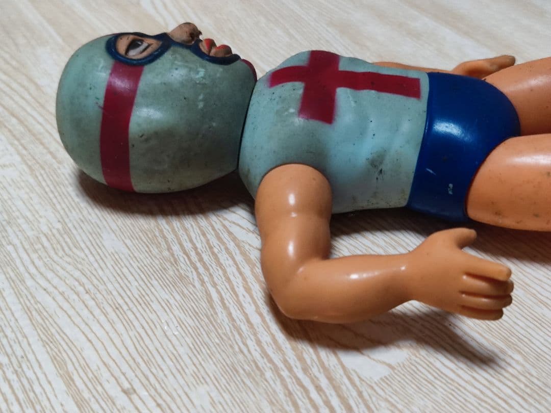 中嶋製作所 タイガーマスク ゴルゴダクロス ソフビ 辻なお 梶原一騎 昭和レトロ