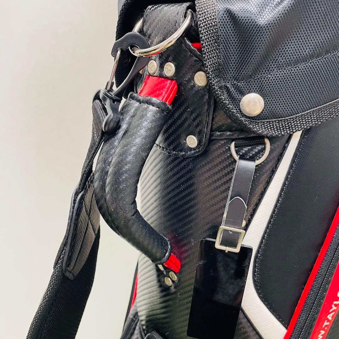 テーラーメイド キャディバッグ ゴルフ 黒 赤 ブラック メンズ