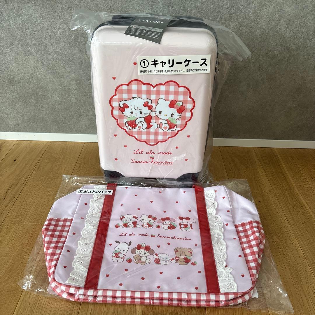 Lil ala mode×サンリオキャラクターズ キャリーケース ボストンバッグ