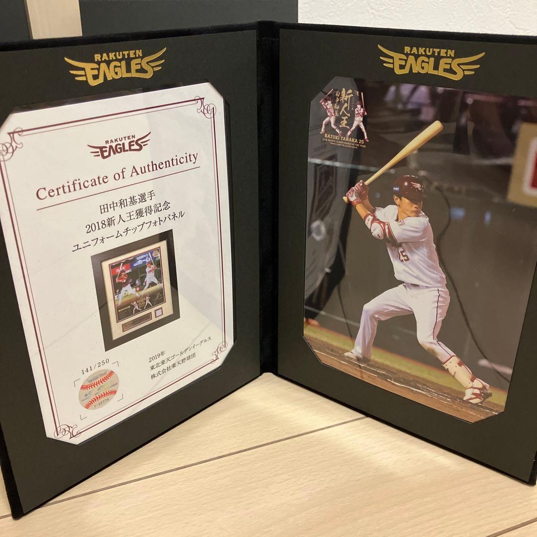 田中和基　2018最優秀新人賞獲得記念 ユニフォームチップフォトパネル　ボール付