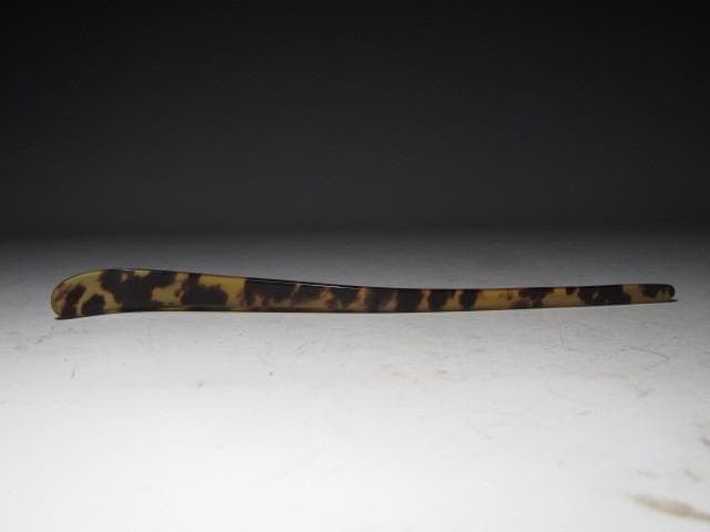 亀甲茶杓「緑毛」表千家 十三代 即中斎花押 二重箱 名品！k555