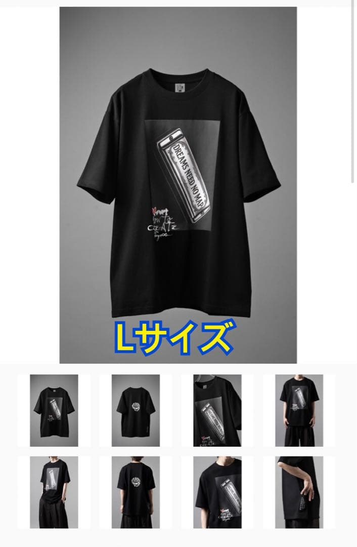 UVERworld 【TAKUYA∞の創り方】ハーモニカ Tシャツ/ブラック L
