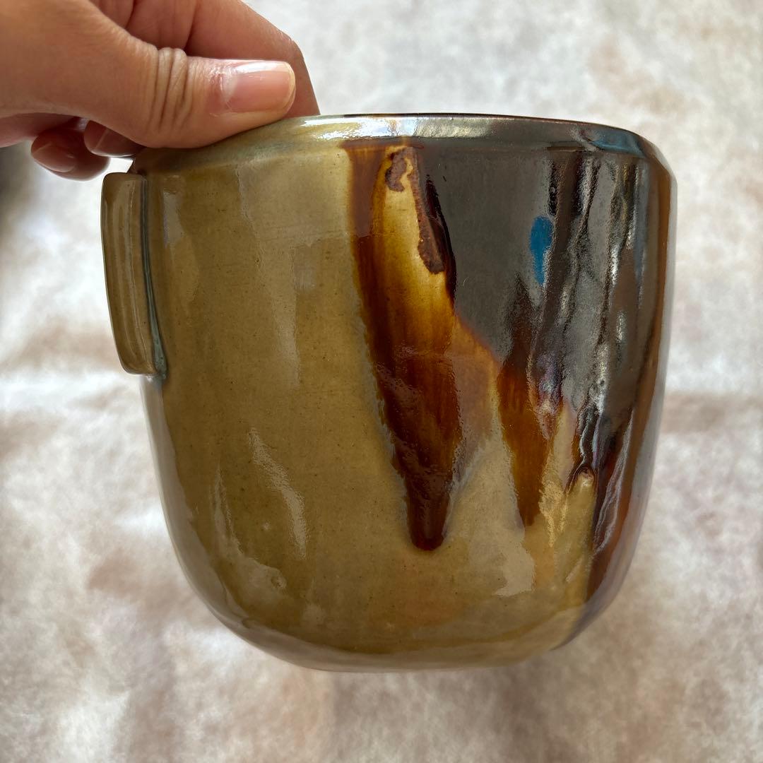 茶道具　水指　口四方　陽炎園　膳所　ぜぜ