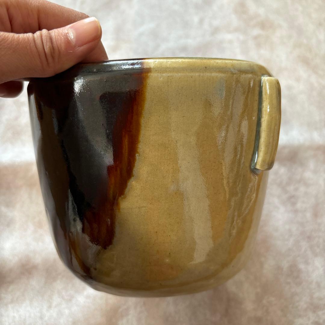 茶道具　水指　口四方　陽炎園　膳所　ぜぜ