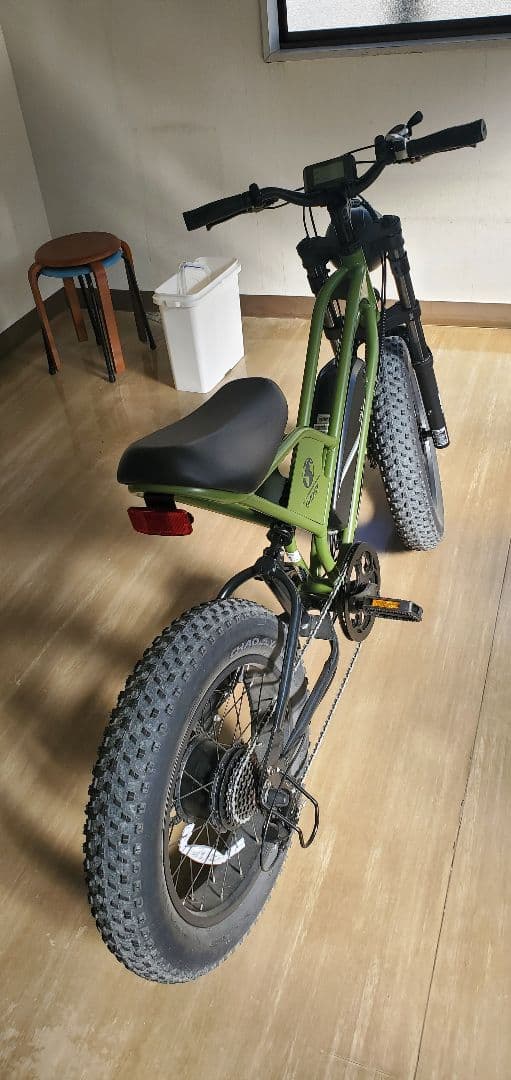 サイクーゴースト緑、電動自転車 走行距離182㎞ 定価198000円
