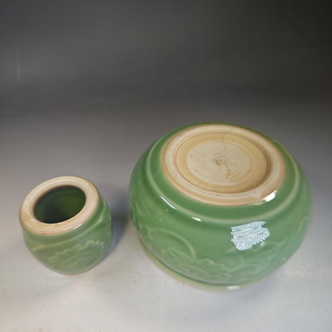 イ890 皆具『平安　手塚祥堂』『天竜寺唐草文　台子　皆具　共箱』茶道具