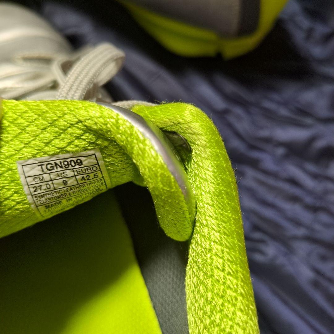 ASICS スパイクシューズ シルバー/ライムグリーン