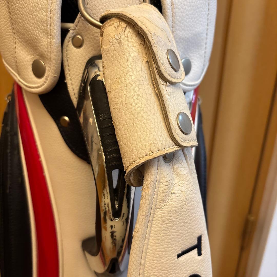   キャディバッグ ホワイト/レッド　オマケ付