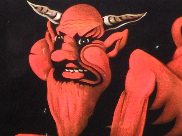 70’S★デビル★トイレ★タバコ★USA★ポスター★アート★悪魔★ビンテージ