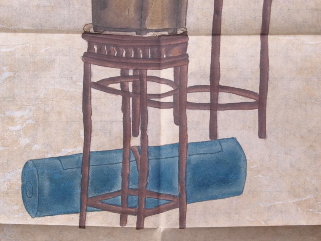 金陵博物院蔵出品　中国　清時代　肉筆水彩絵　唐物骨董品 AK1874A12-3