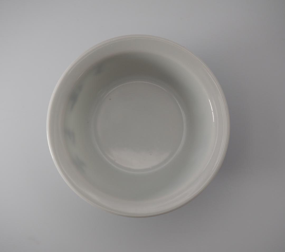 三代清風与平造 染付盃/白磁釉下彩 鳳凰蝶画 馬上杯 2点