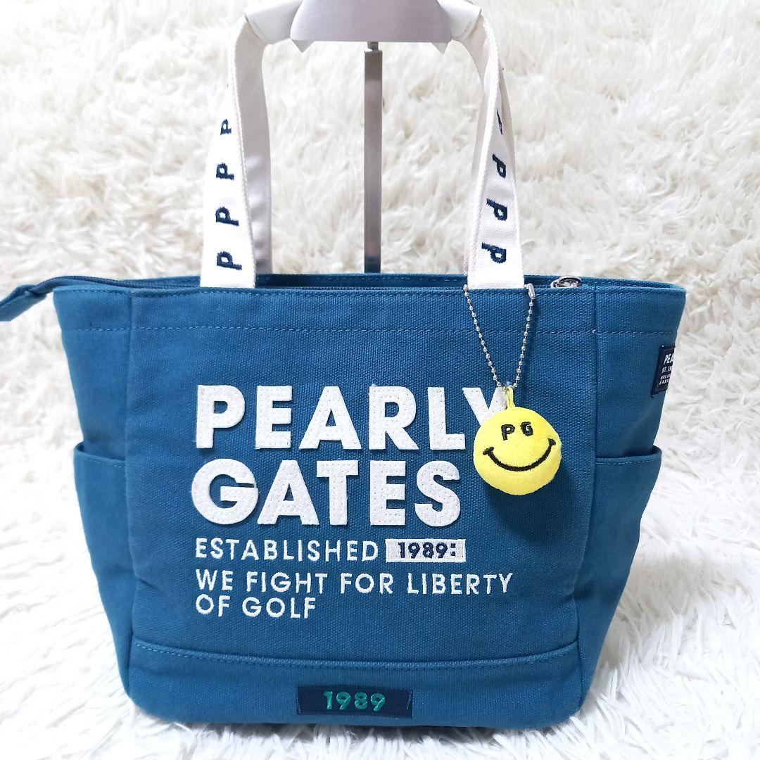 ●良品● パーリーゲイツ　ワッペン　スマイル　ゴルフ　カートバッグ　チャーム付き