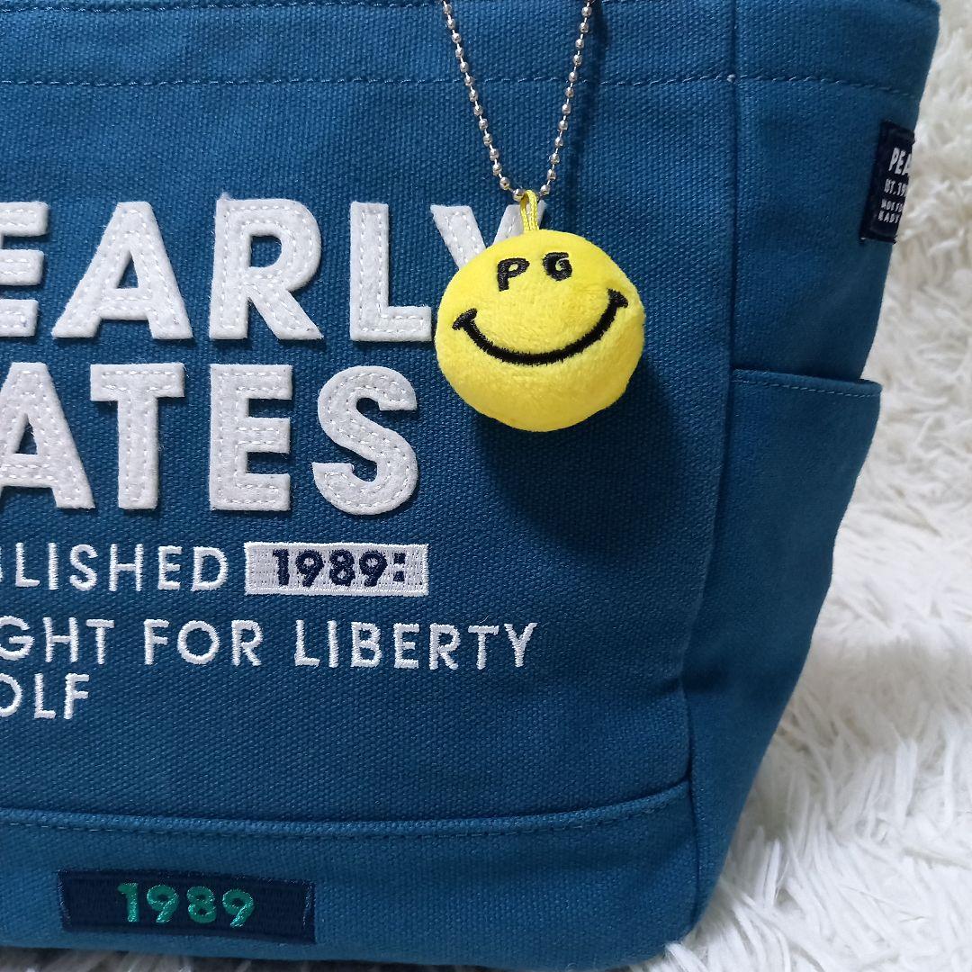 ●良品● パーリーゲイツ　ワッペン　スマイル　ゴルフ　カートバッグ　チャーム付き