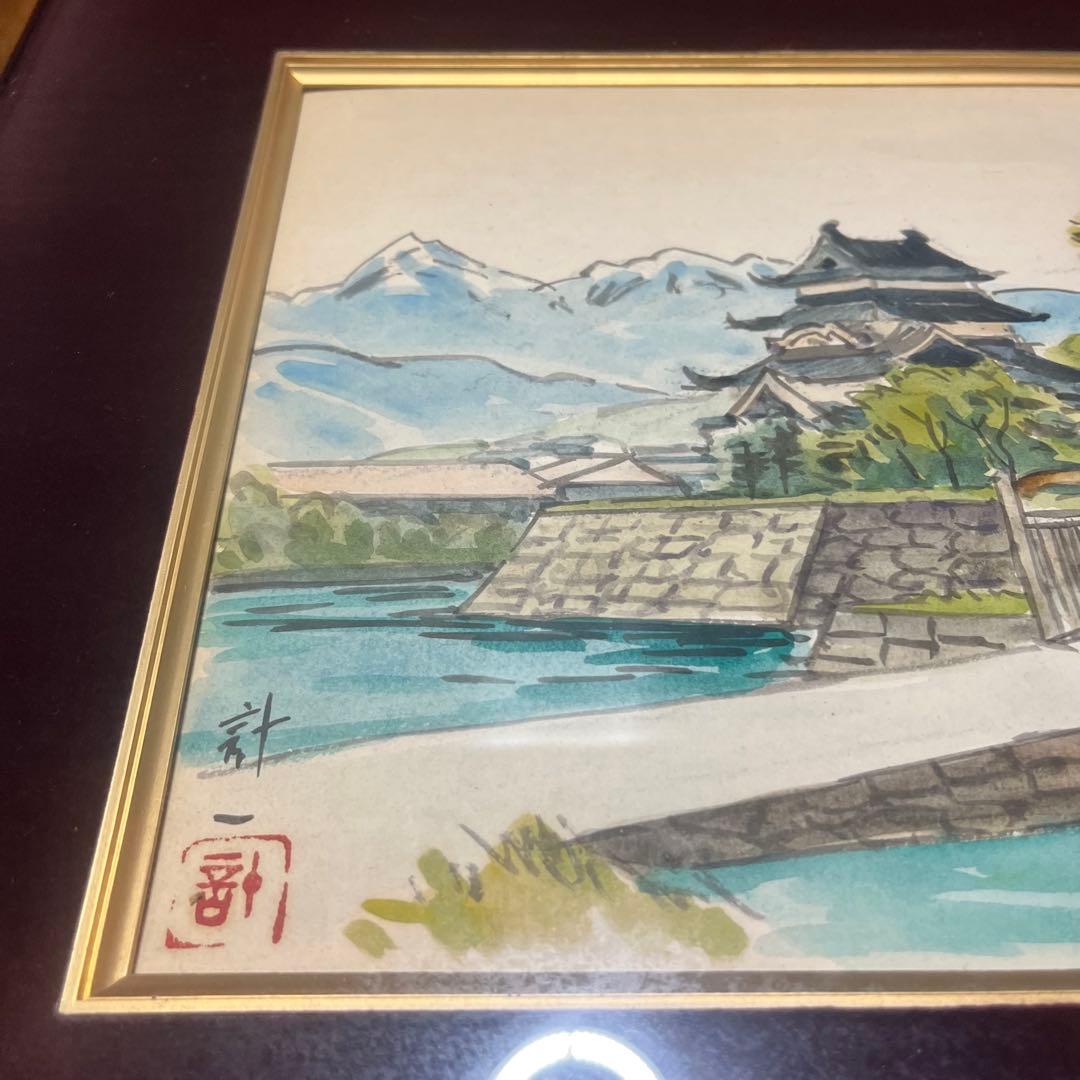 須山計一作　「松本城」　昭和47年