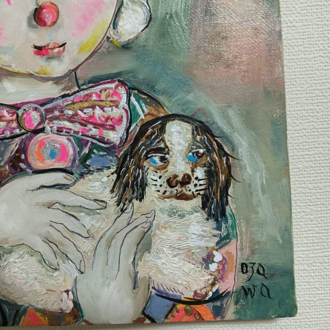 小澤勇寿郎　ピエロの子　美品の油絵