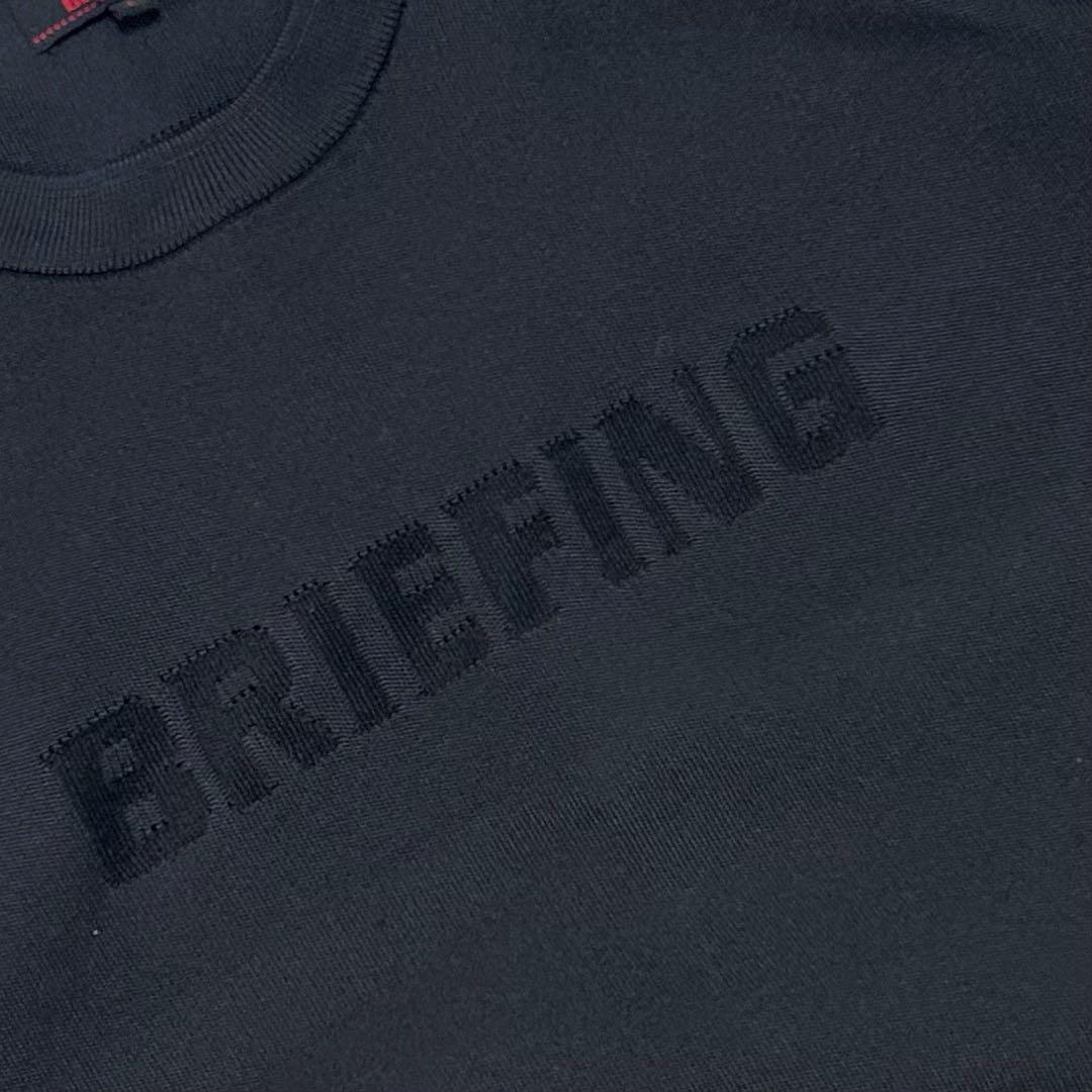 BRIEFING ブリーフィング クルーネックニット ブラック Lサイズ