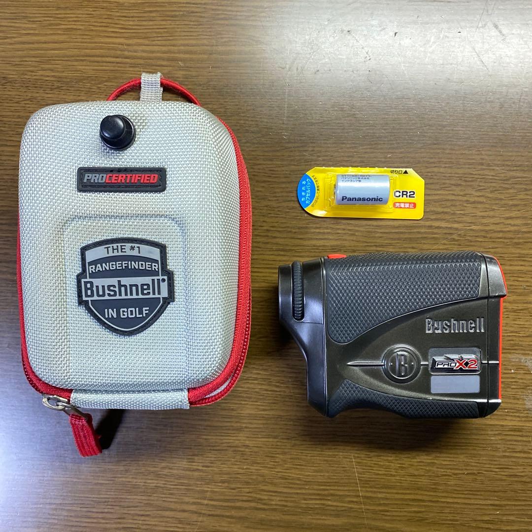 【Bushnell】ブッシュネル　ピンシーカープロ X2 予備電池、専用ケース