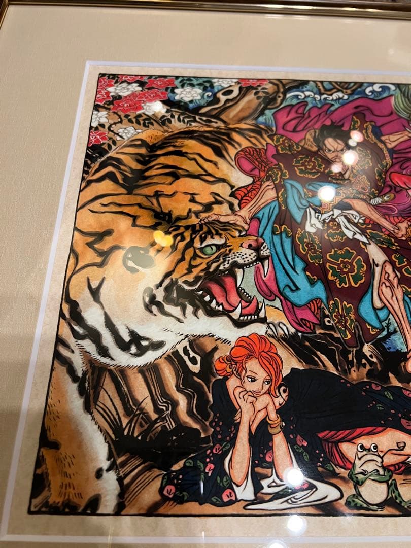 ワンピース　ONE PIECE 複製原画　ルフィ　ナミ　ゾロ　虎　龍　和　和の国
