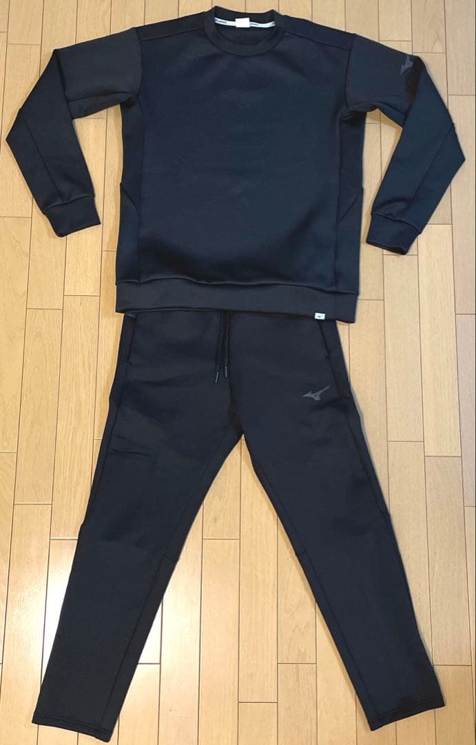 ミズノ　ストレッチスウェットセットアップ　ブラック　Lサイズ