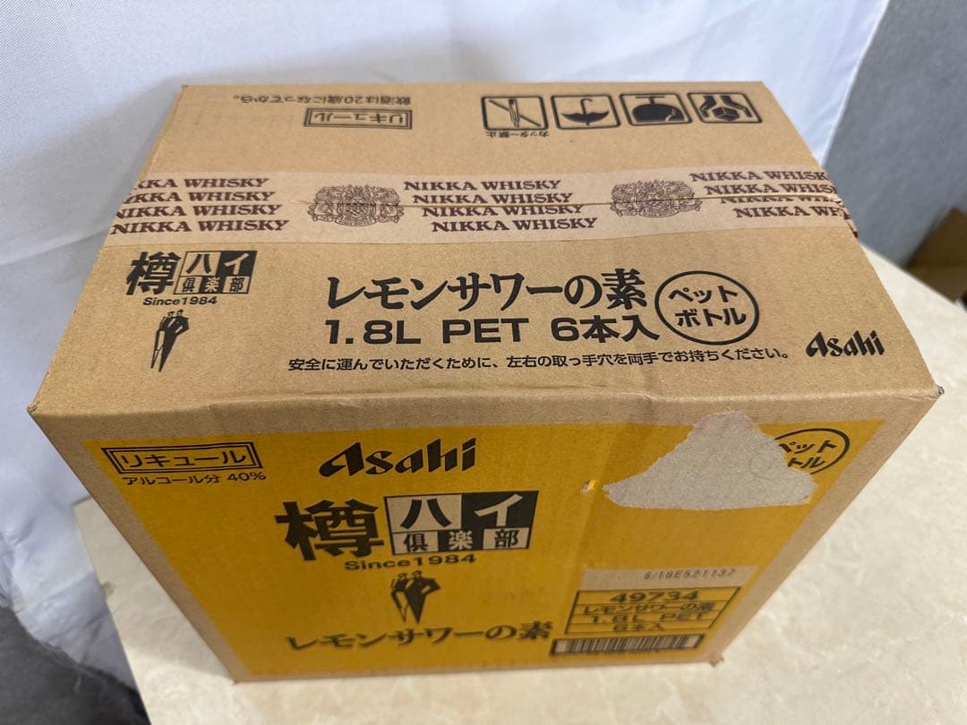 1)格安！アサヒ「樽ハイ倶楽部レモンサワ一の素 1800ml」の6本セット