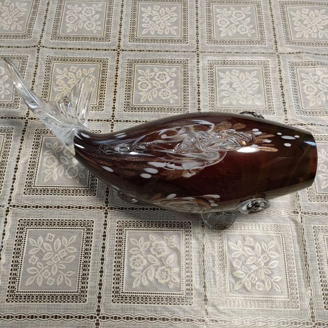 \"未使用\"　小樽北一硝子製『錦鯉』金箔