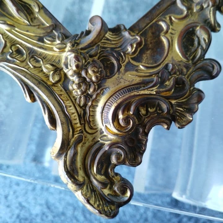 アンティーク⭐︎真鍮製装飾フレーム 時計付き(時計稼働不可)⭐︎オブジェとして