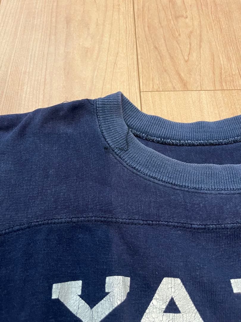 ヴィンテージ　YALE フットボールTシャツ　エルボーパッチ7分袖