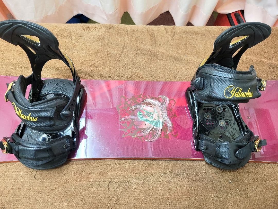 最終値下 Burton スノーボード カマキリ イエローバス ビンディング付き
