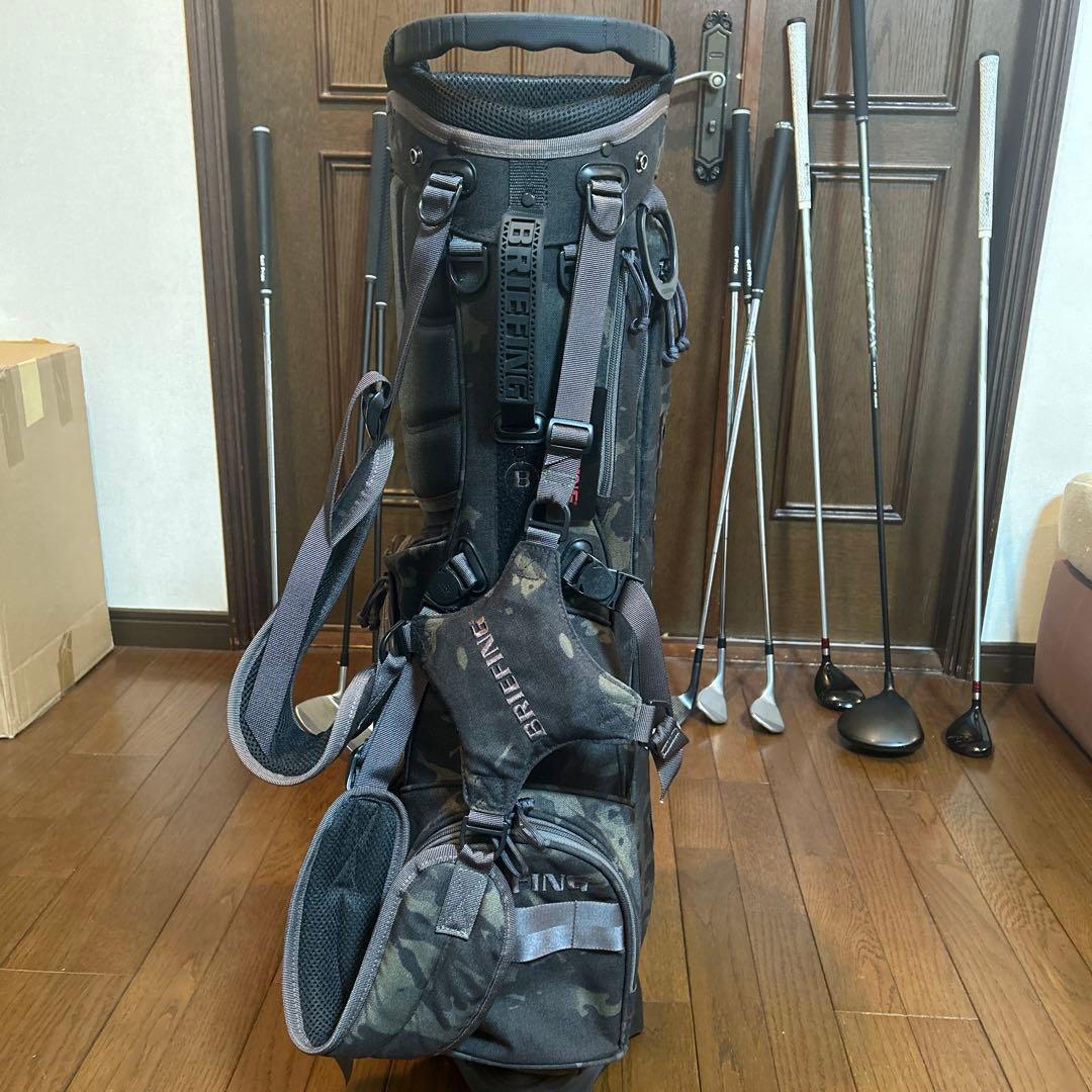 ブリーフィング　キャディバッグ CR-4 カモ柄 ヘッドカバーセット
